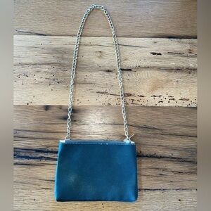 Vittoria Napoli Genuine Leather Purse With Chain Made In Italy